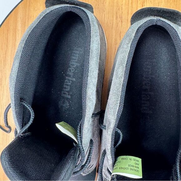 Timberland Suede Leather Lace Up Chukka Boot Colorblock Black Grey 7.5 - Picture 9 of 12
